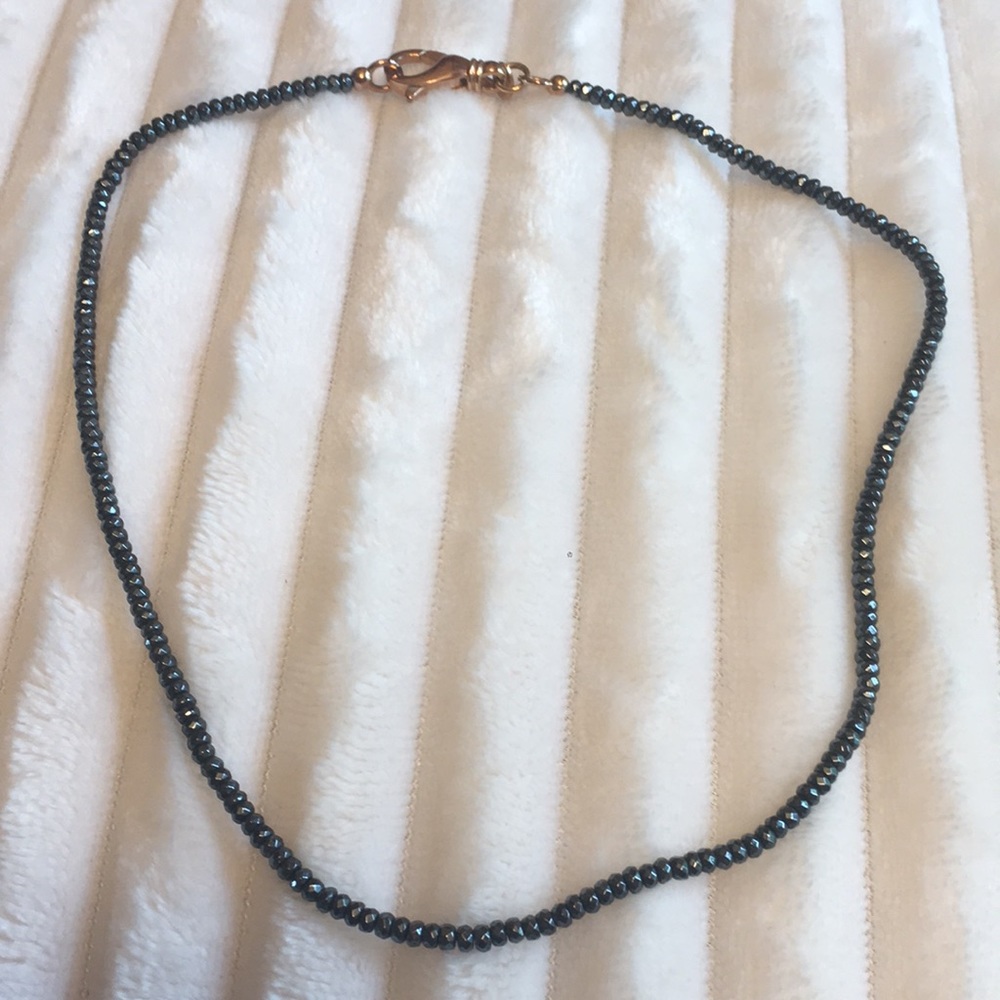 Bronze Milor Black Beaded Necklace